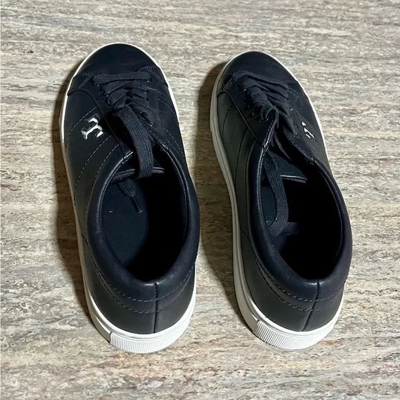 Tory Burch black leather sneakers